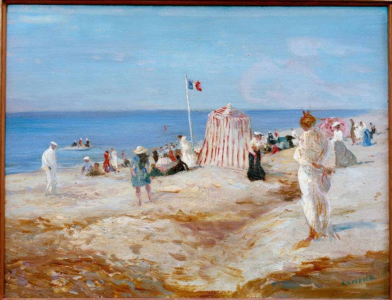 Strandscen Dieppe av Charles Edward Conder