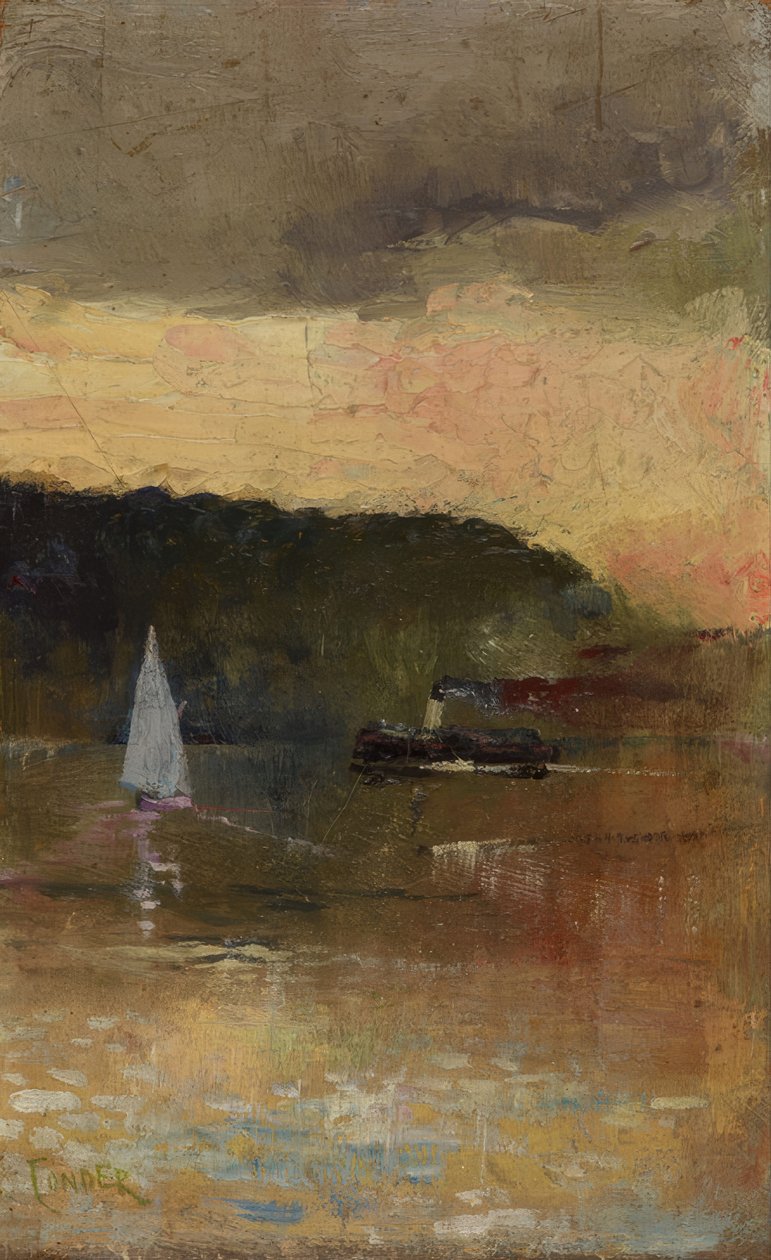 Solnedgång, Sydneys hamn av Charles Edward Conder