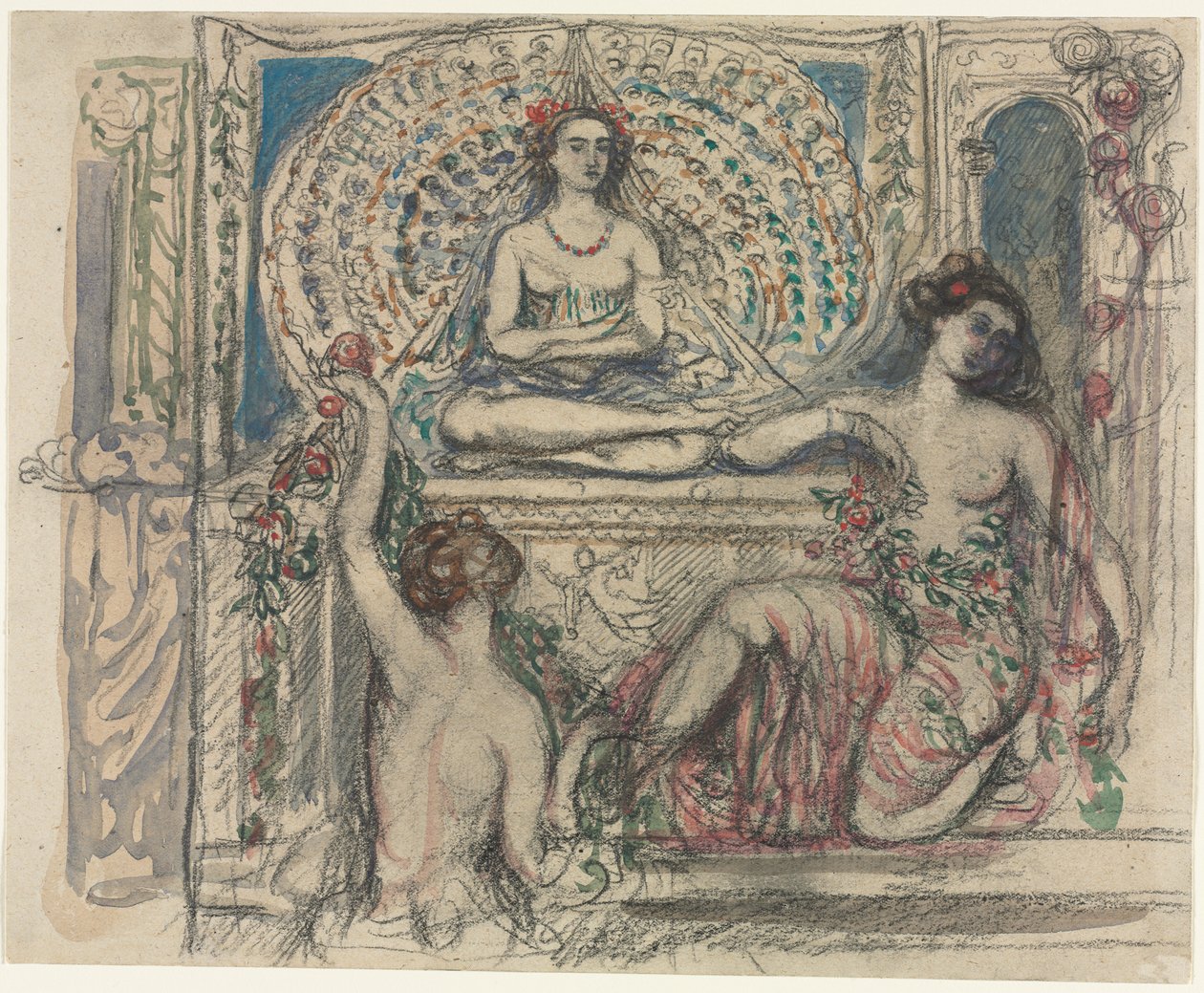 Påfågelns tron. av Charles Edward Conder