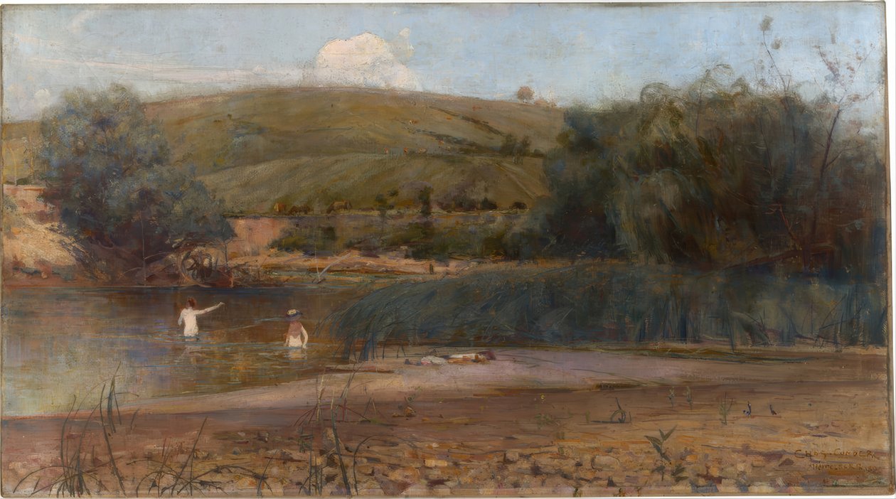 Yarra, Heidelberg av Charles Edward Conder