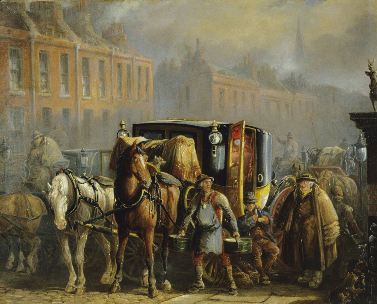 A London Cab (olja på duk) (för par se 266153) av Charles Cooper Henderson