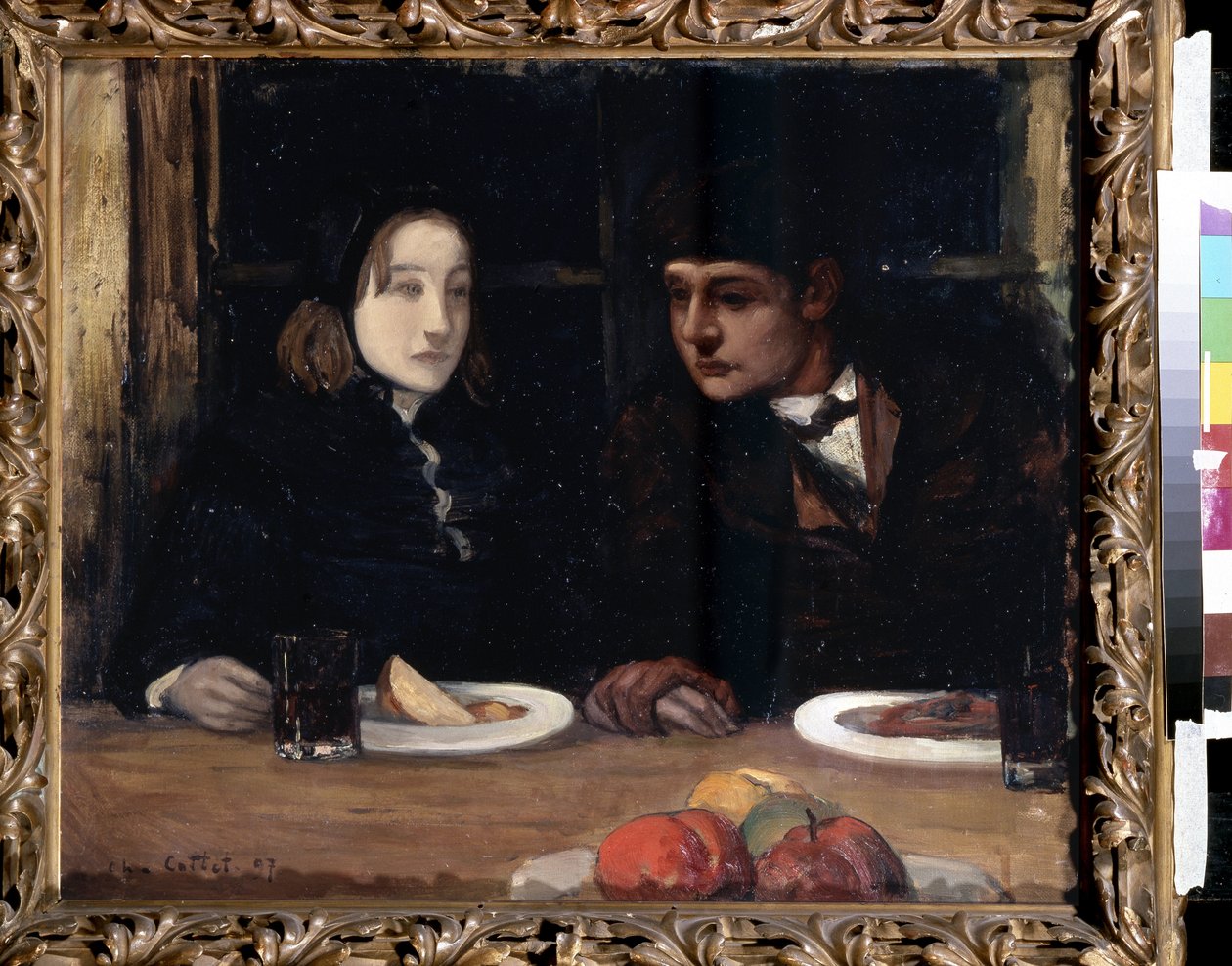 ""I havets land. Avskedsmåltiden"". Målning av Charles Cottet (1863-1925) av Charles Cottet
