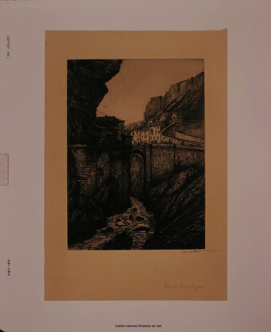 Infarten till Pont-en-Royans (prov b) av Charles Cottet