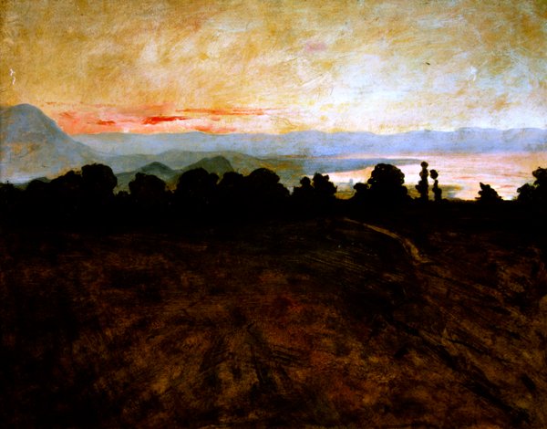 Jura och Lake Leman, c.1895-1900 av Charles Cottet