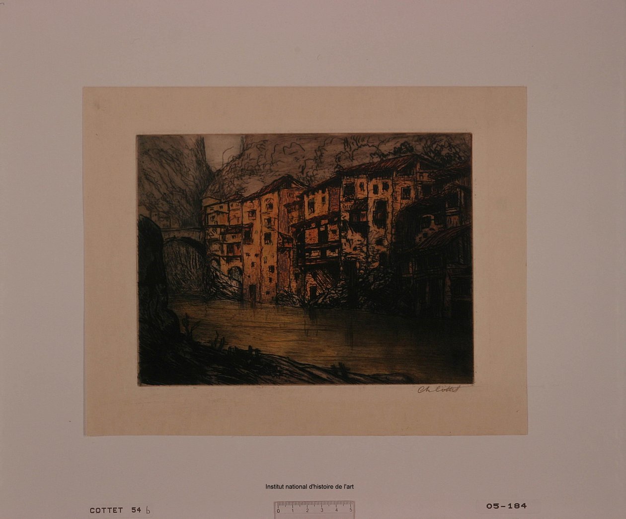 Pont-en-Royans (liten plåt) (provtryck b) av Charles Cottet