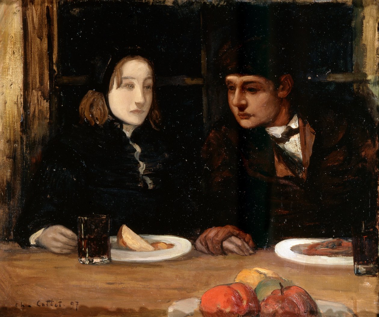 Avskedskvällen, Havets arbetare, 1897. av Charles Cottet
