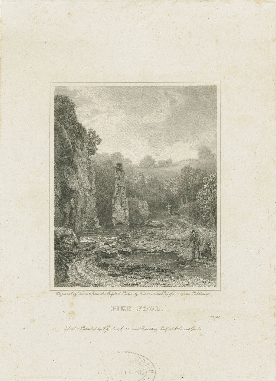 Dovedale - [Charles] Cotton Fishing House: gravyr och [?1800-talet] (tryck) av Charles Cotton
