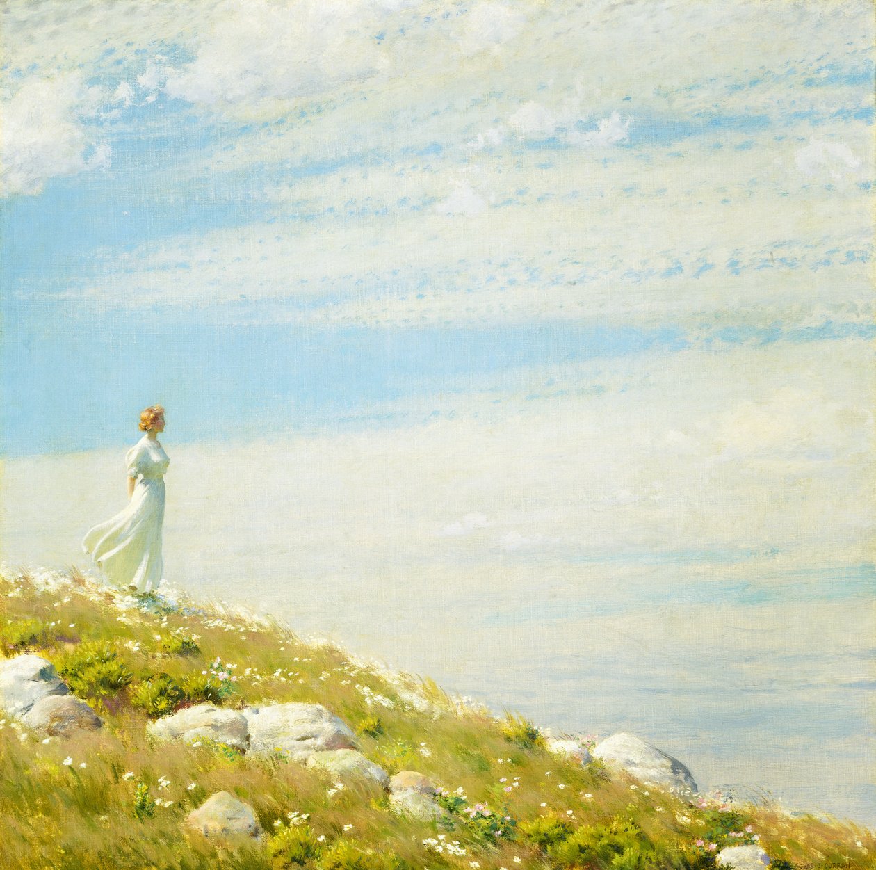 En blåsig dag av Charles Courtney Curran