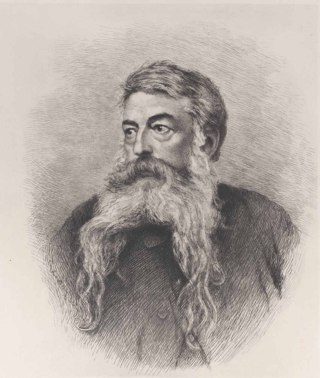 Porträtt av I.L. Ernst Meissonier, 1884. av Charles Courtry