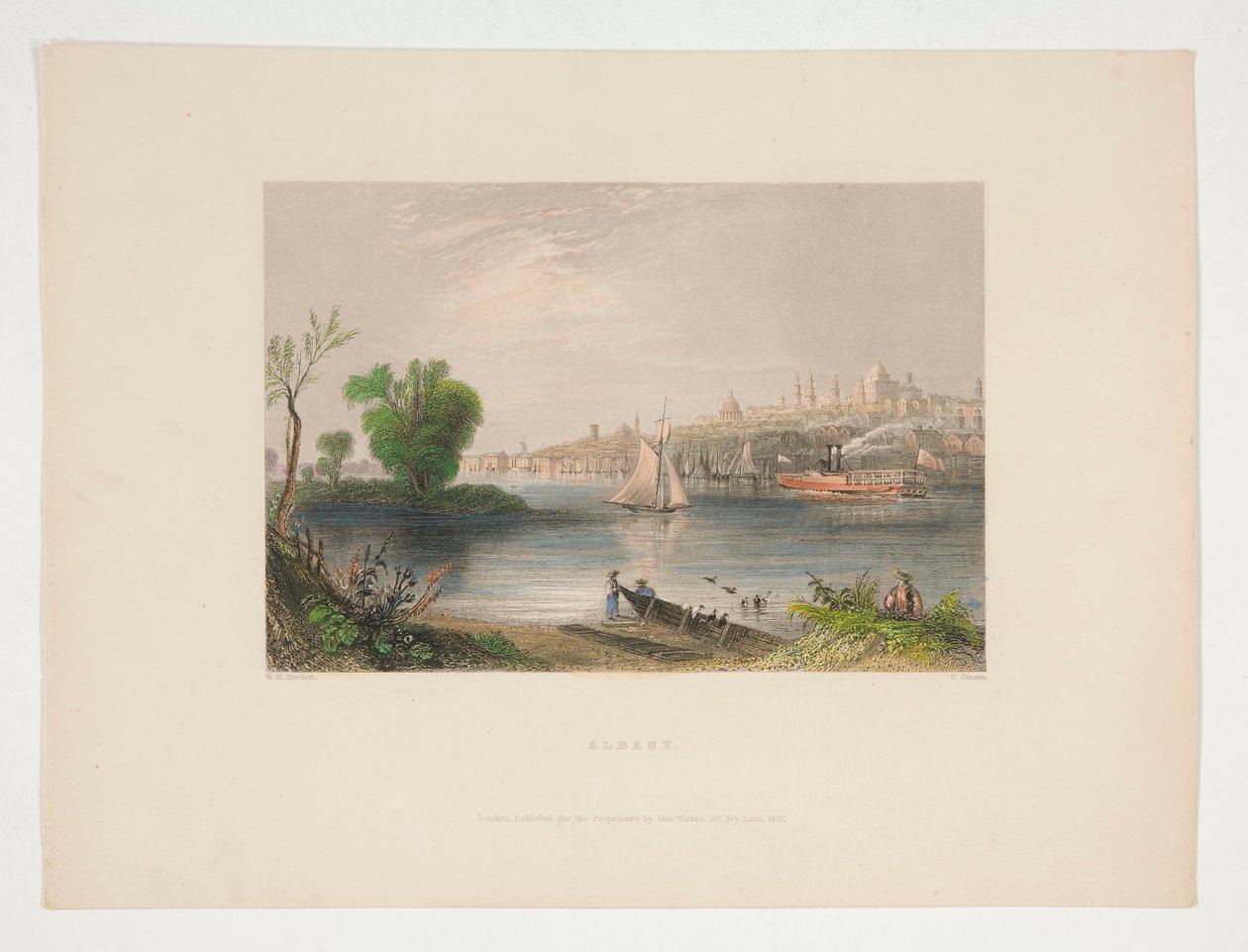 Albany, illustration för Nathaniel Parker Willis av Charles Cousen