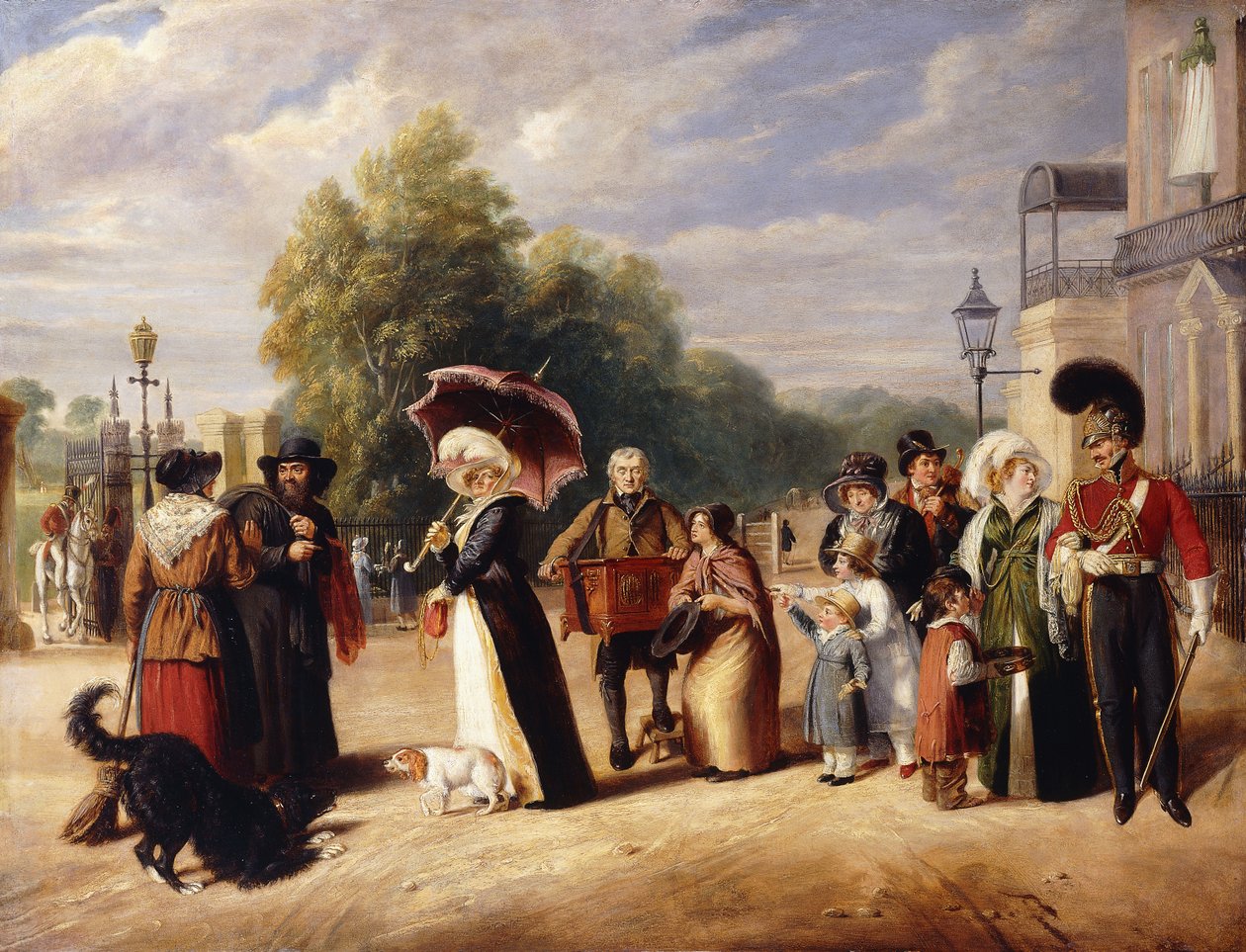 Hyde Park Corner med hertigen av Wellingtons residens, av Charles Cranmer
