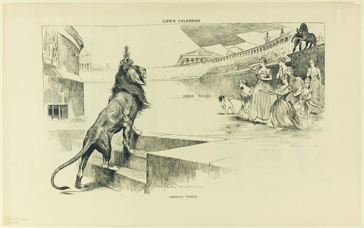 Amerikas hyllning, från Life av Charles Dana Gibson