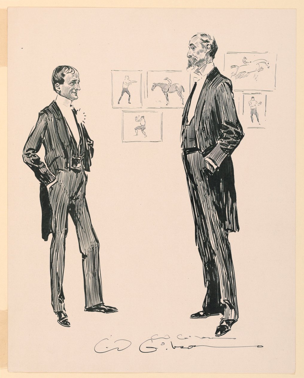 Jag spelar poker med den gamle av Charles Dana Gibson