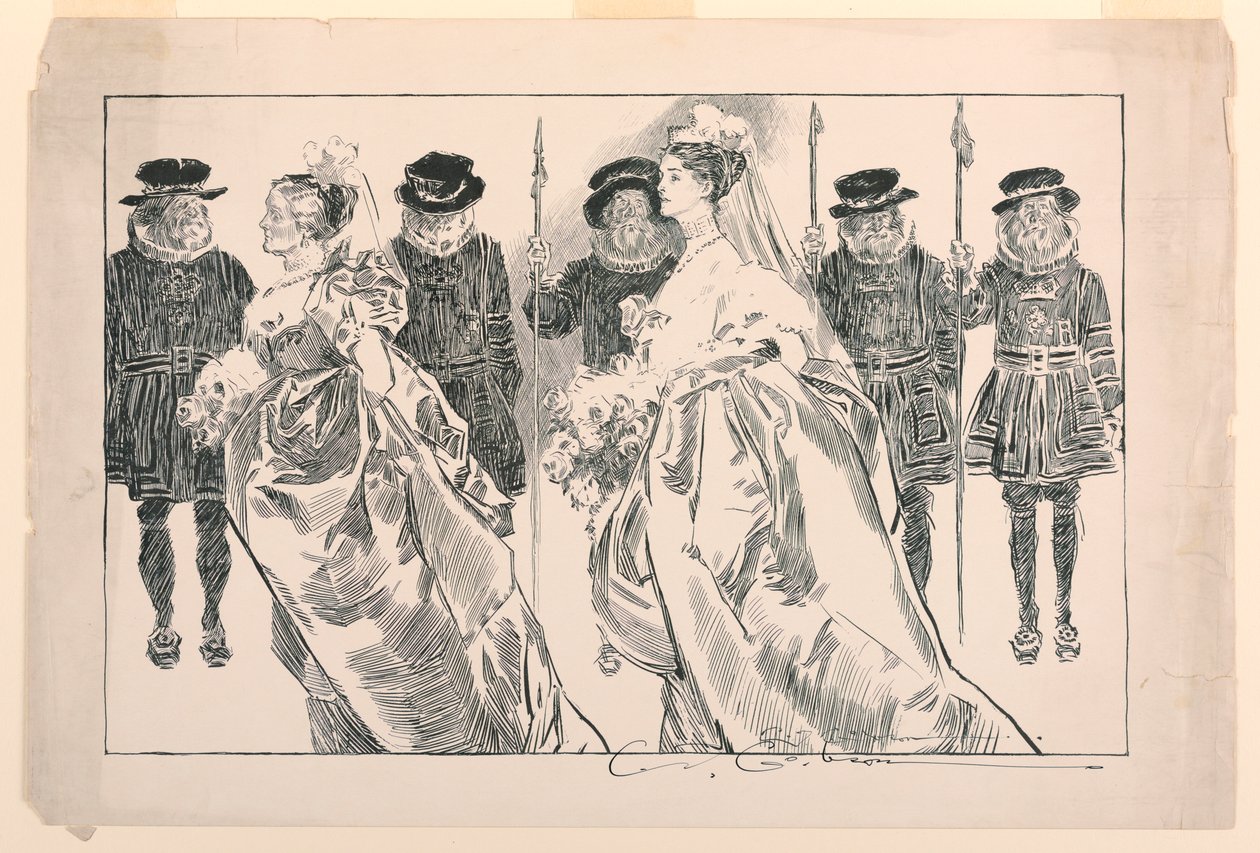 Presenteras vid domstolen av Charles Dana Gibson