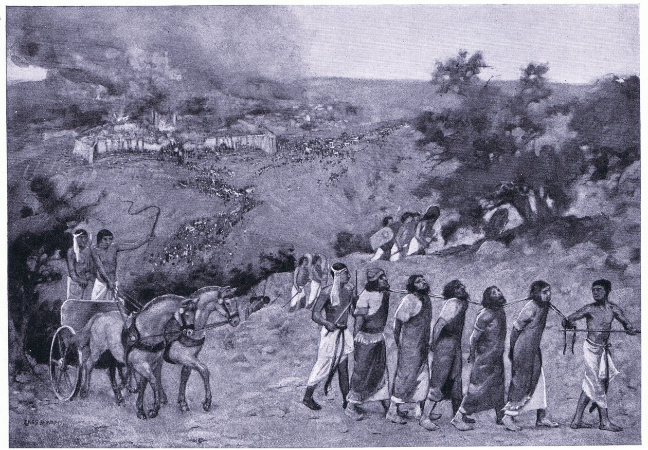 Egyptiskt läger på Oljeberget, ca 1920 (litho) av Charles Daniel Ward