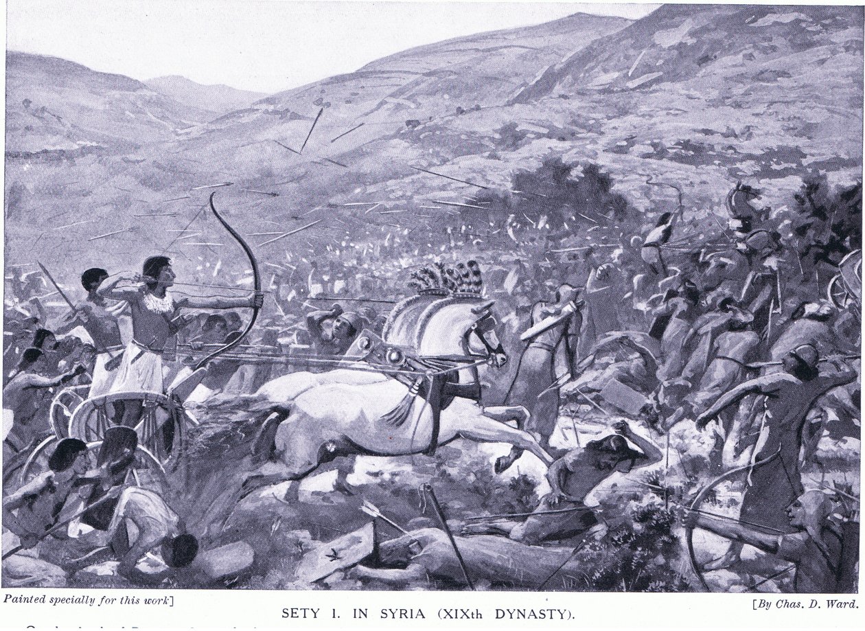 Sety I i Syrien (XIX:e dynastin), c.1920 av Charles Daniel Ward