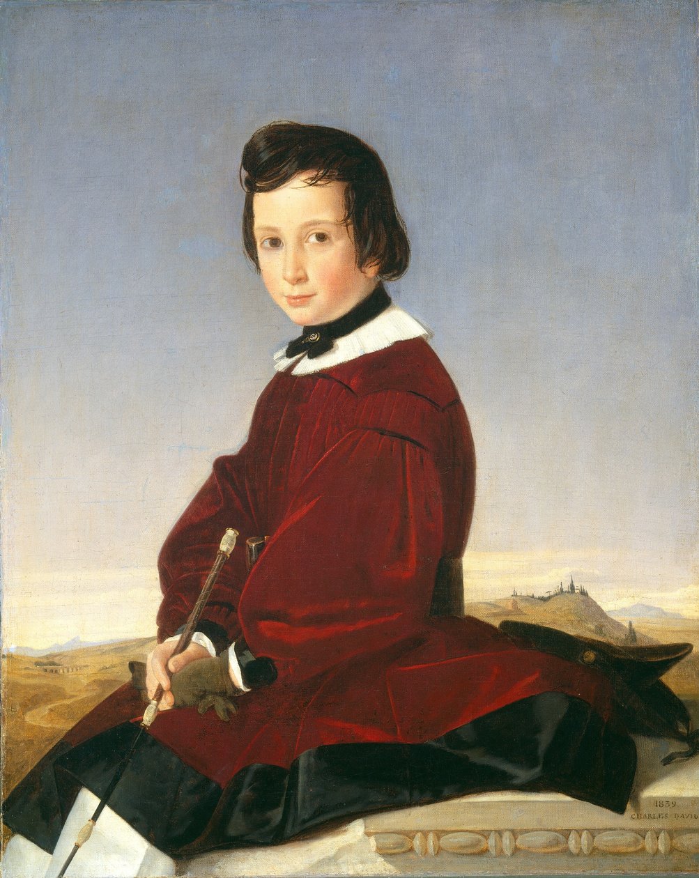 Porträtt av en ung ryttare, 1839. av Charles David