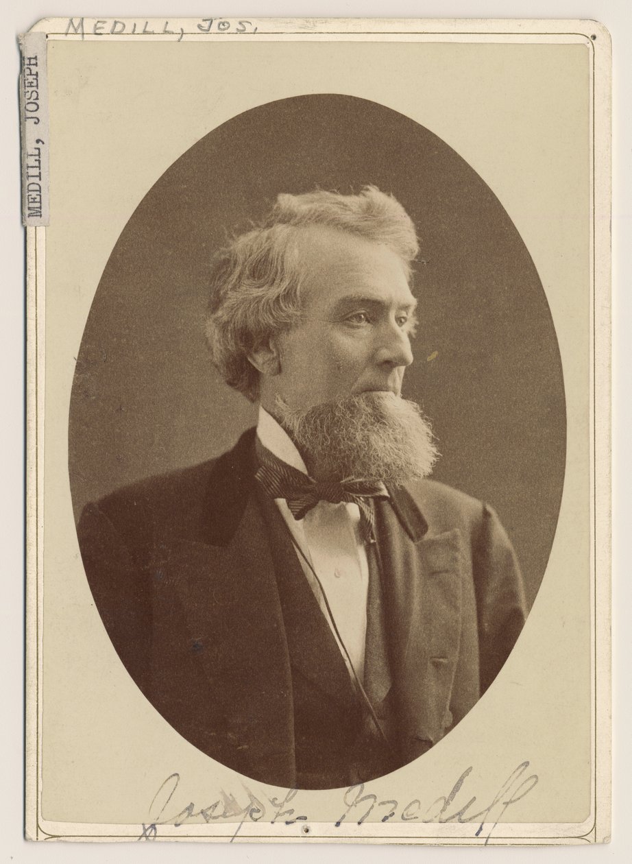 Porträtt av Joseph Medill, ca 1876 av Charles Delevan Mosher