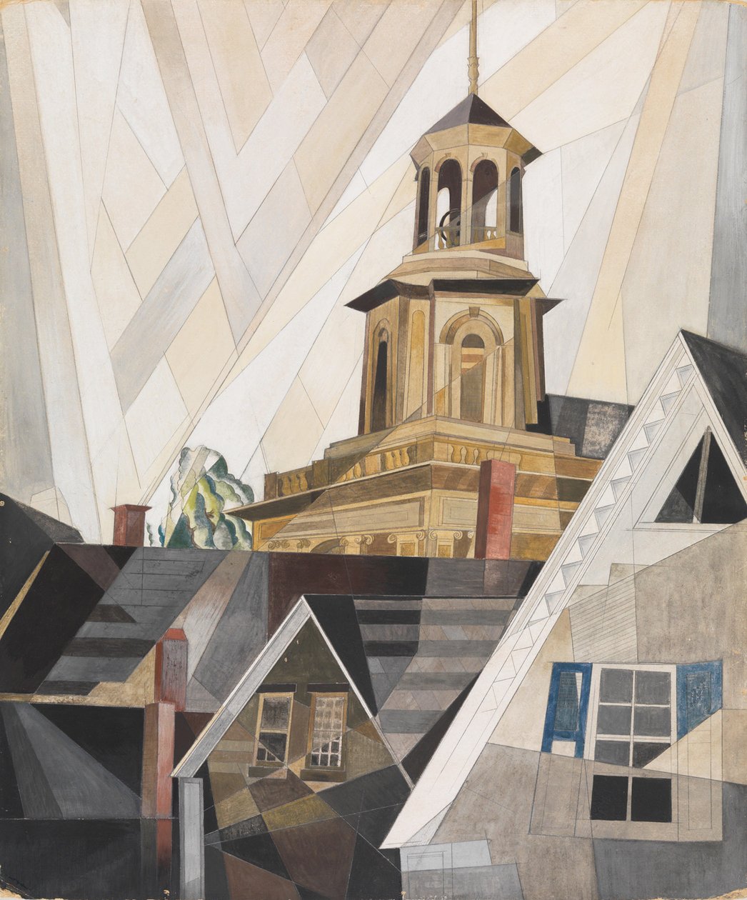 Efter Sir Christopher Wren, 1920 (wc, gouache och grafit på kartong) av Charles Demuth