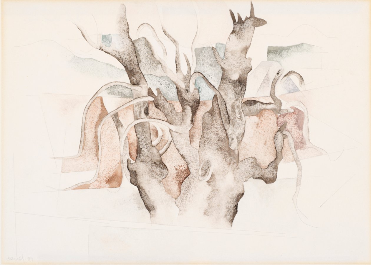 Bermuda - Trees, 1917 (wc) av Charles Demuth