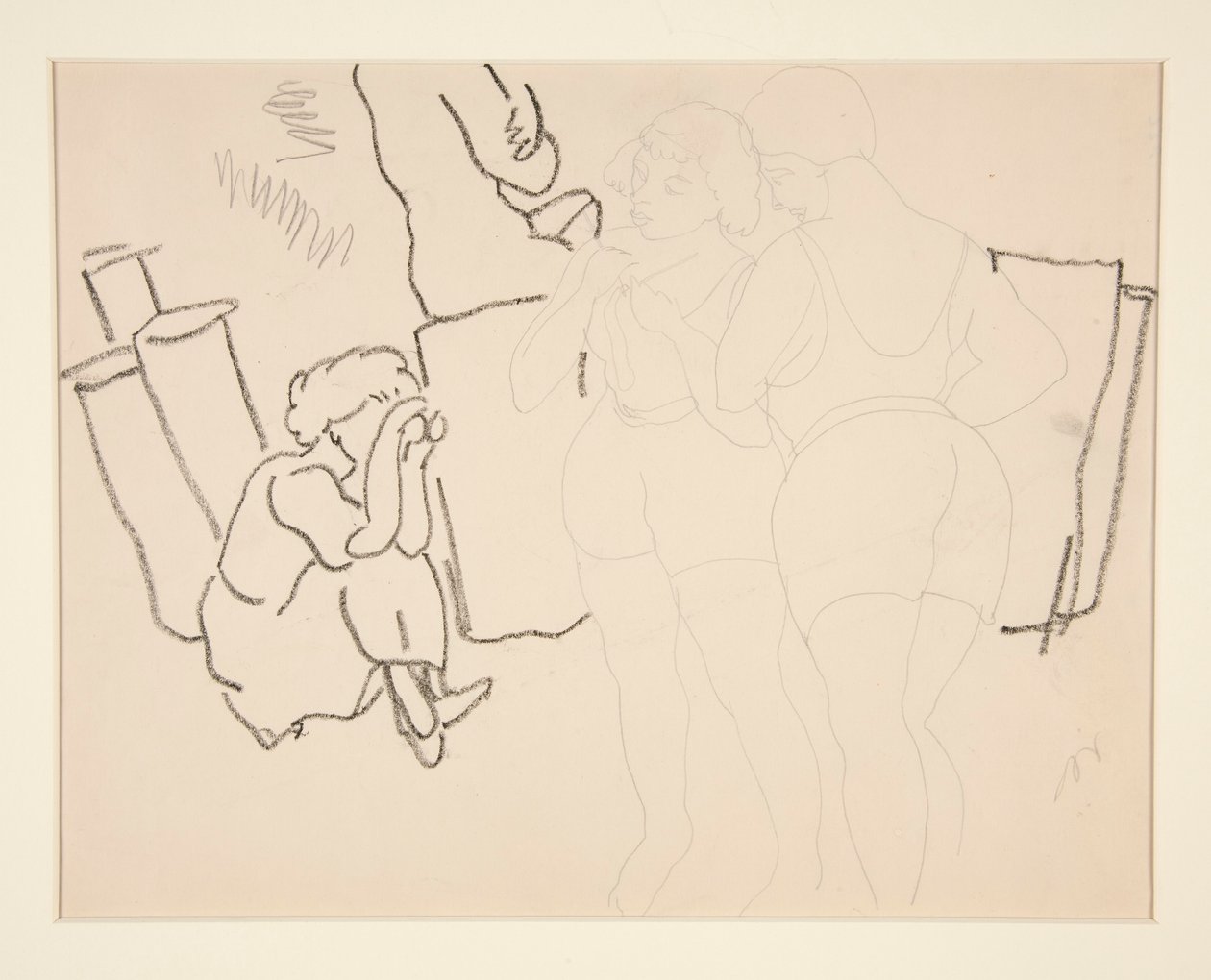 Fyra figurer på stranden, förmodligen i Provincetown av Charles Demuth