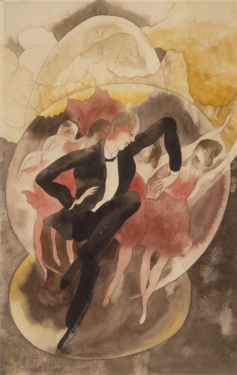 I Vaudeville (dansare med kör) av Charles Demuth