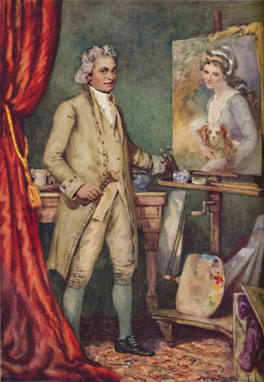 George Romney - På jobbet på en bild av sin favoritmodell, c1925 av Charles Dudley Tennant