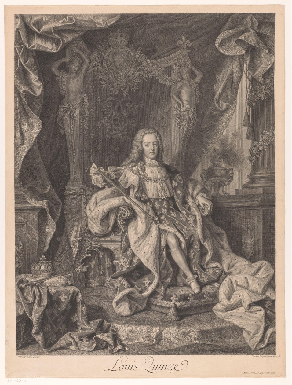 Porträtt av Ludvig XV av Frankrike av Charles Dupuis