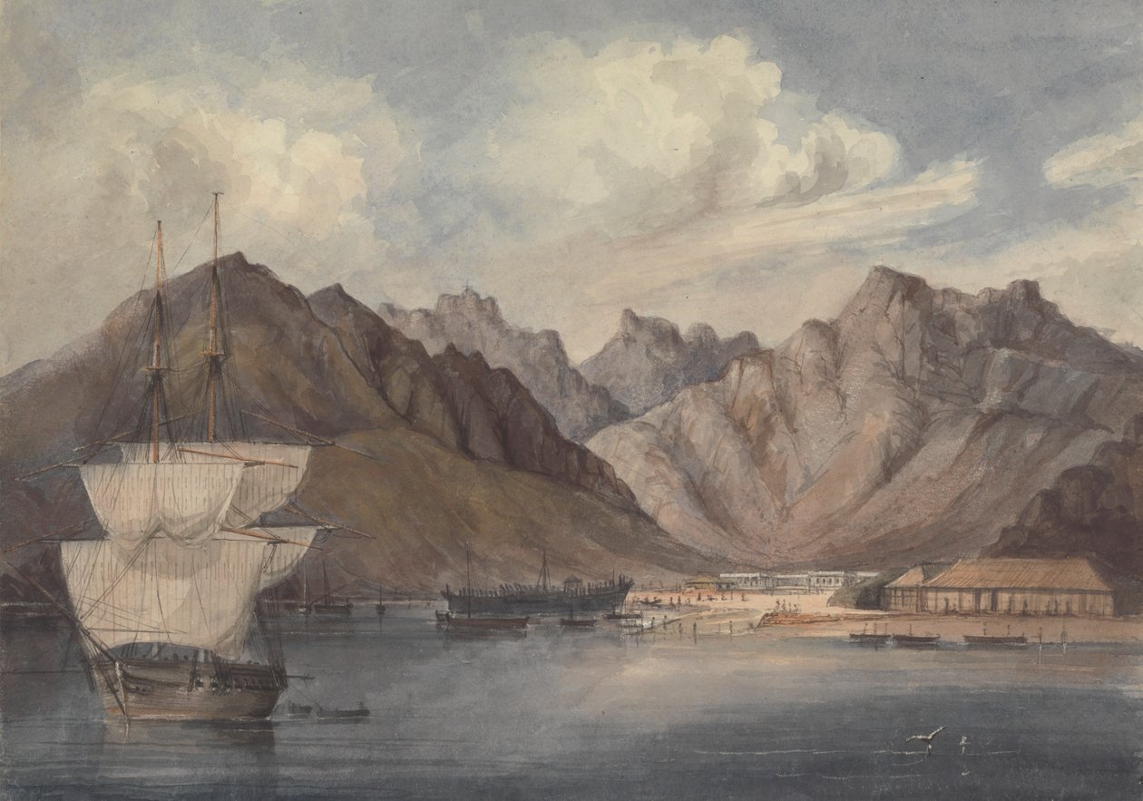 En medelhavshamn (eller Aden?) av Charles Dyce