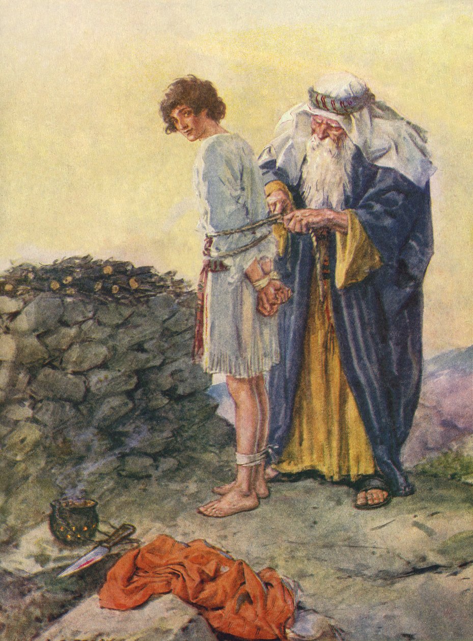 Abraham binder Isak som ett offer av Charles Edmund Brock