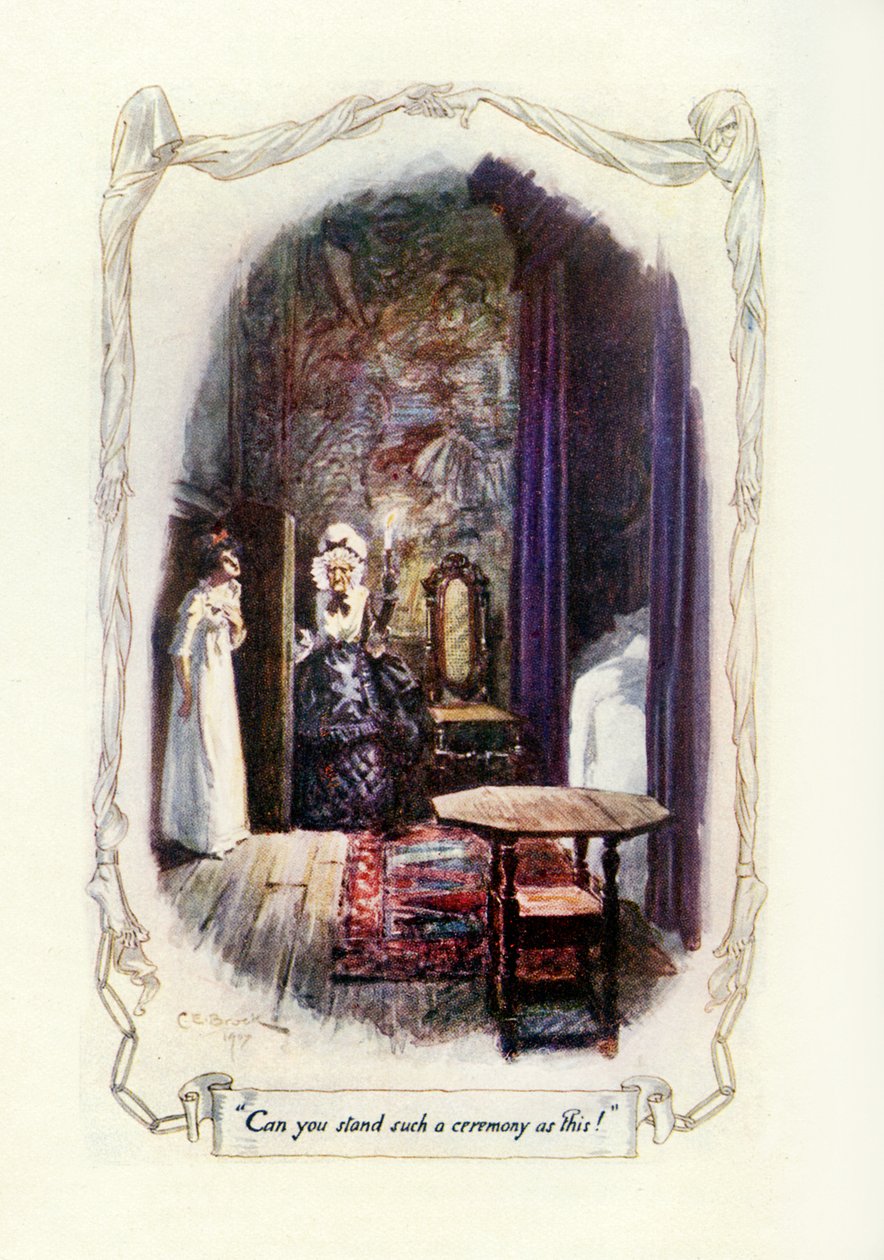 Kan du stå ut med en sådan ceremoni som denna, 1907 (illustration) av Charles Edmund Brock