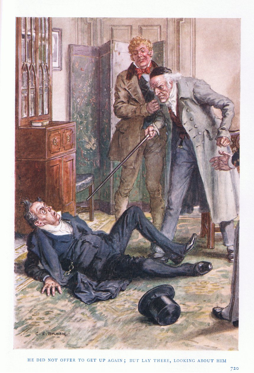 Han erbjöd sig inte att resa sig upp igen, utan låg där och såg sig omkring. av Charles Edmund Brock