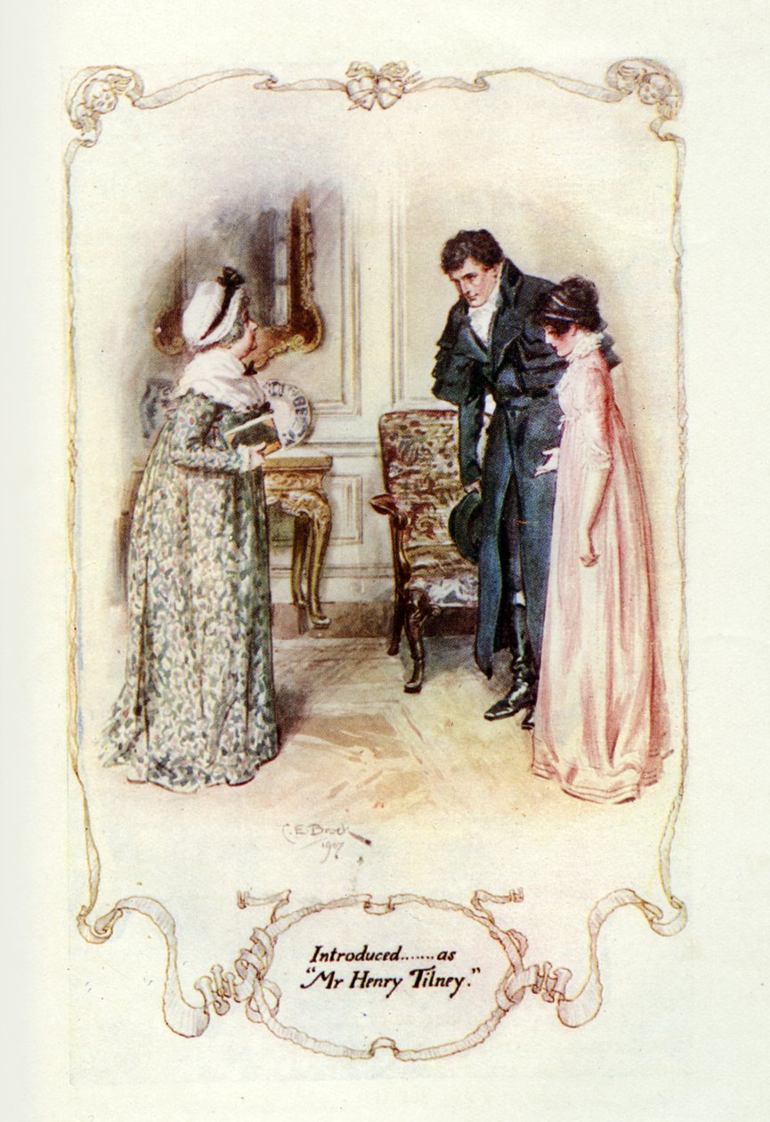 Introducerad.....som Mr Henry Tilney, 1907 (illustration) av Charles Edmund Brock