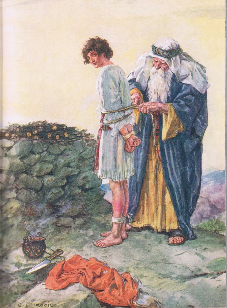 Ska Isaac dö? illustration från Through the Bible, Virtue Publishing, 1928 av Charles Edmund Brock