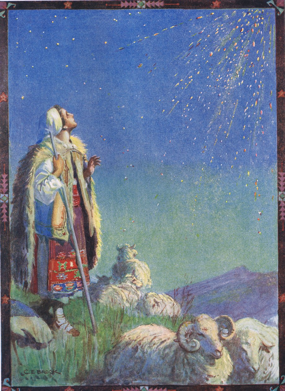 Den kom ner som en skur av gnistor, scen från "The Story of the Firefly" i "Children