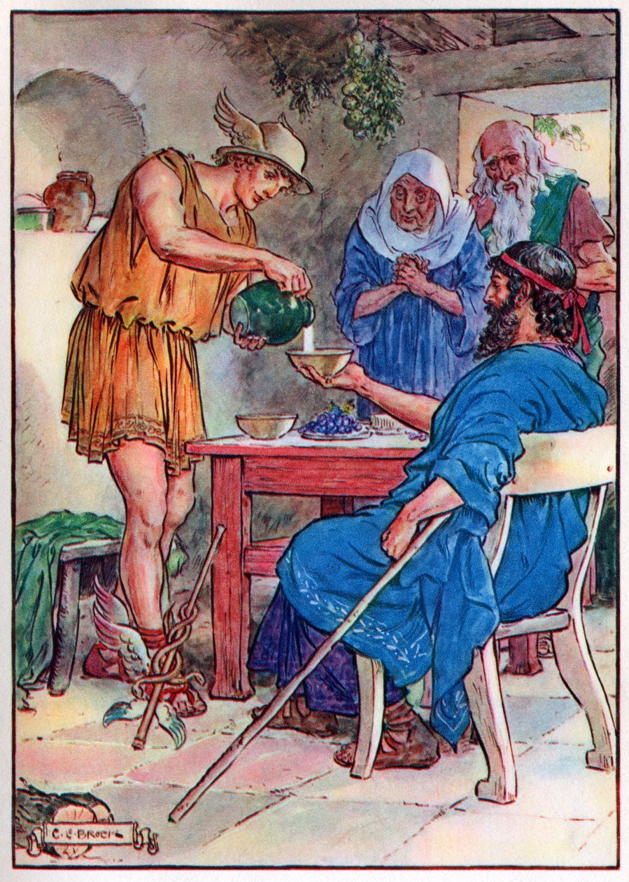 Jupiter och Merkurius i Philemons och Baucis hus, från "The Children
