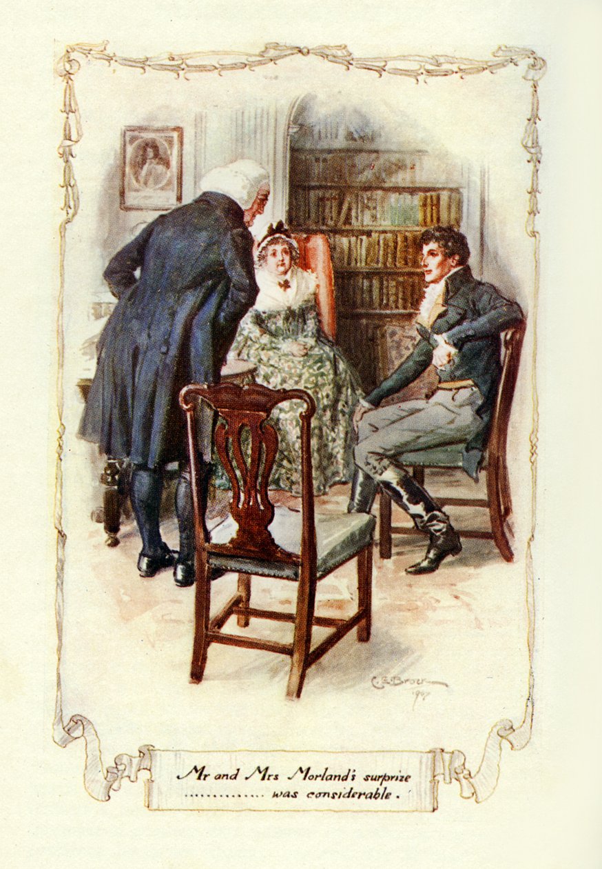 Herr och fru Morlands överraskning ......var betydande, 1907 (illustration) av Charles Edmund Brock