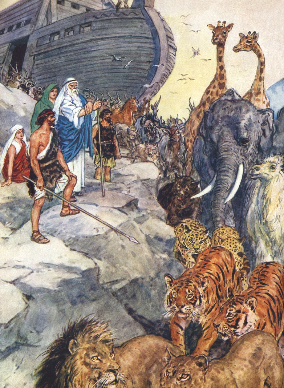 Noah lämnar arken av Charles Edmund Brock