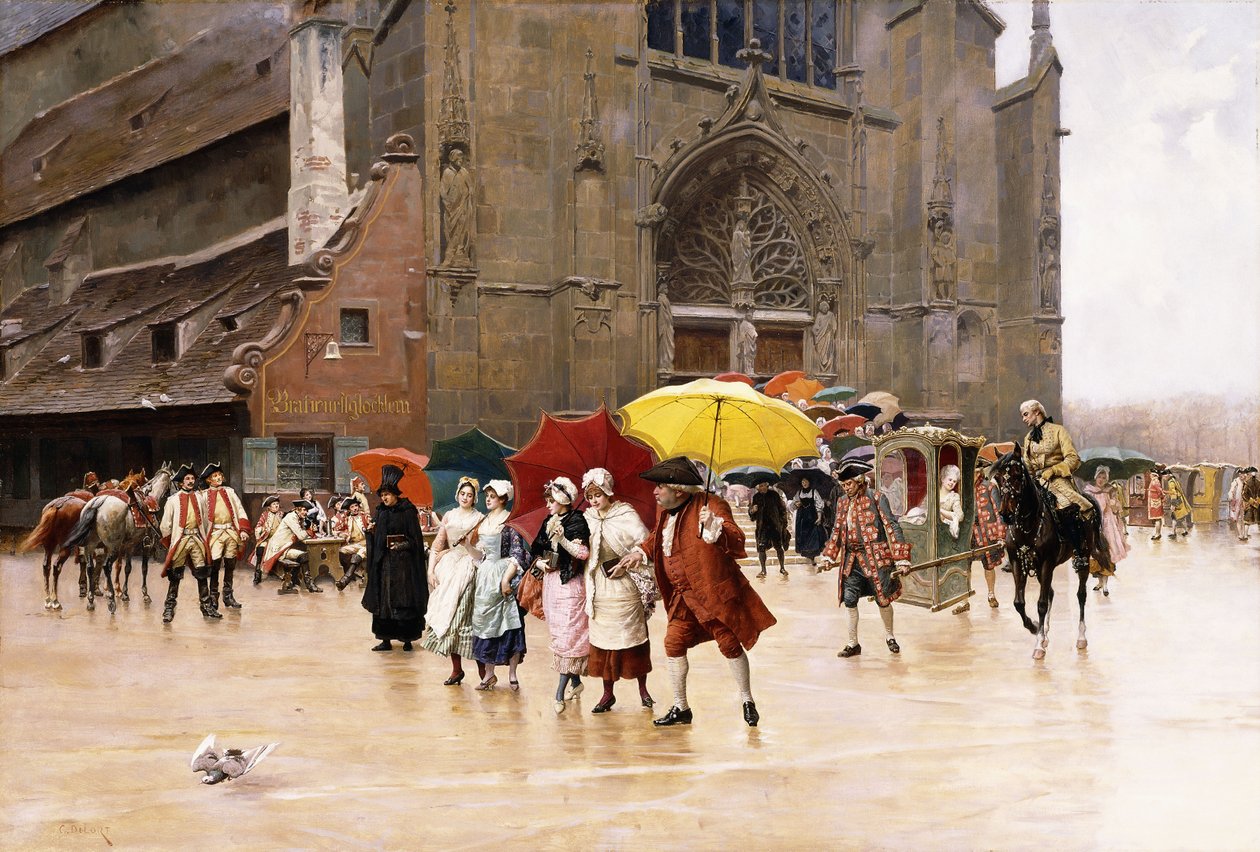 Efter kyrkan, av Charles Edouard Delort