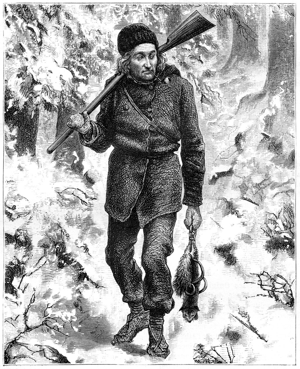 Kanadensisk jägare, 1800-talet. av Charles Edouard Delort