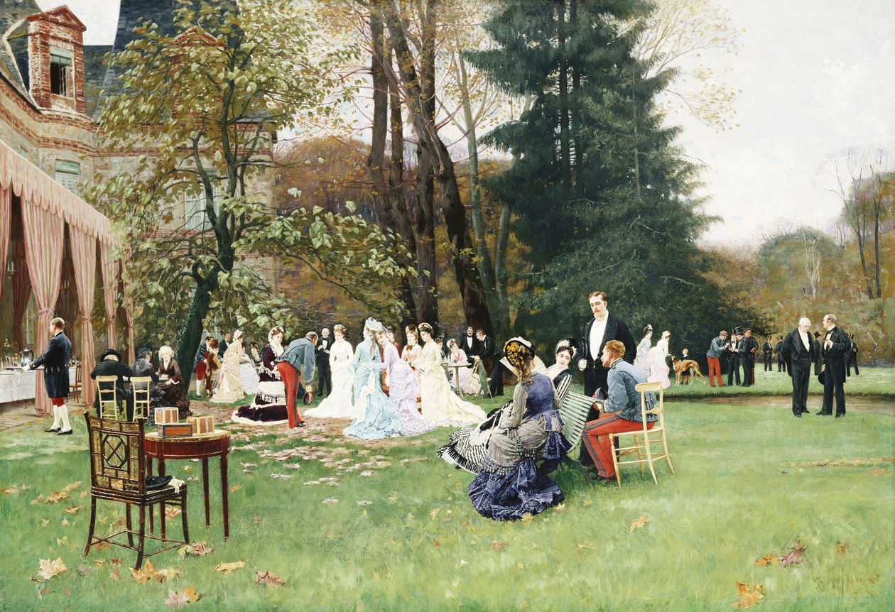 Bröllopet, Fontainebleau; Bröllopet, Fontainebleau, av Charles Edouard Delort