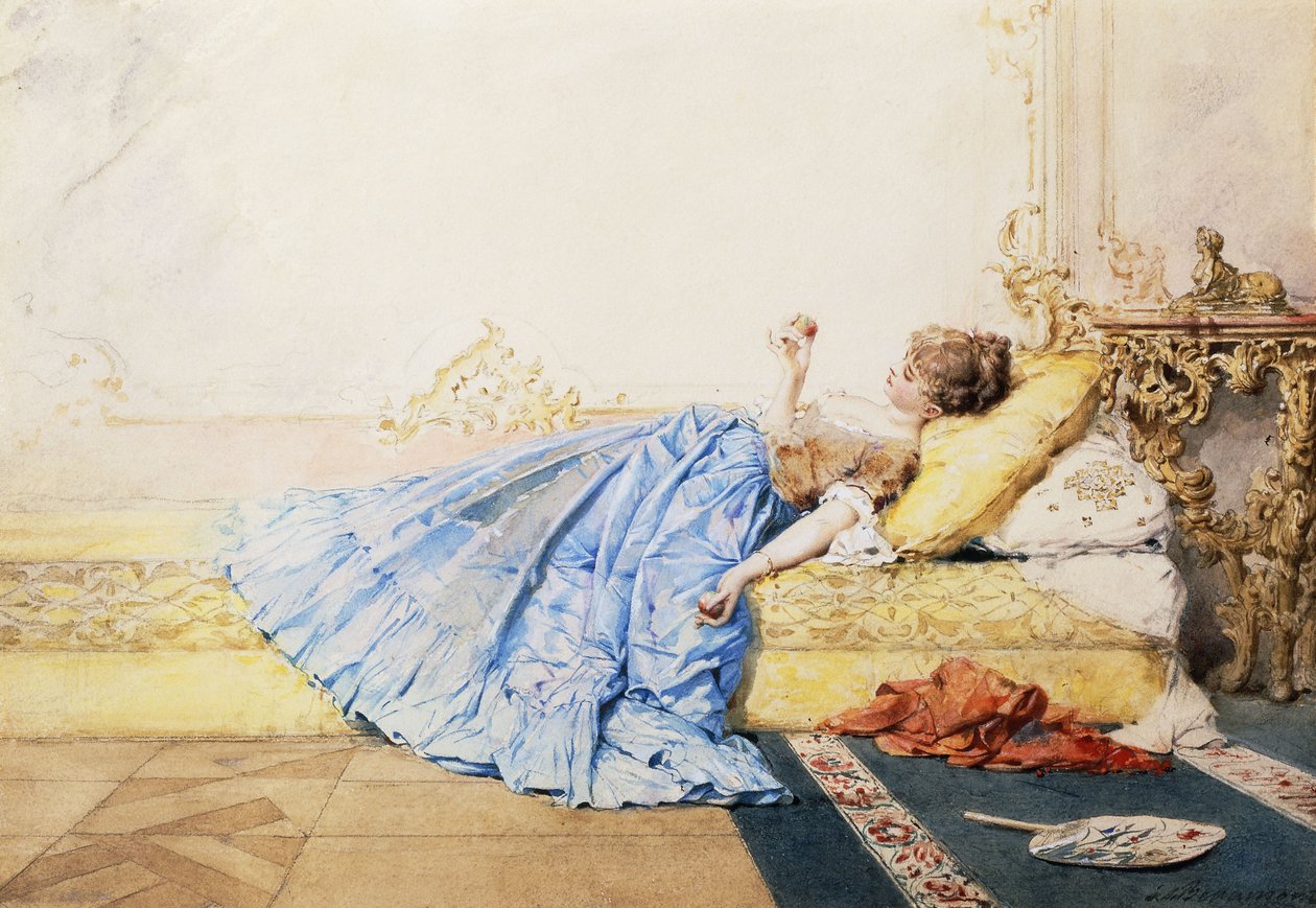 Ett eftertänksamt ögonblick, av Charles Edouard de Beaumont