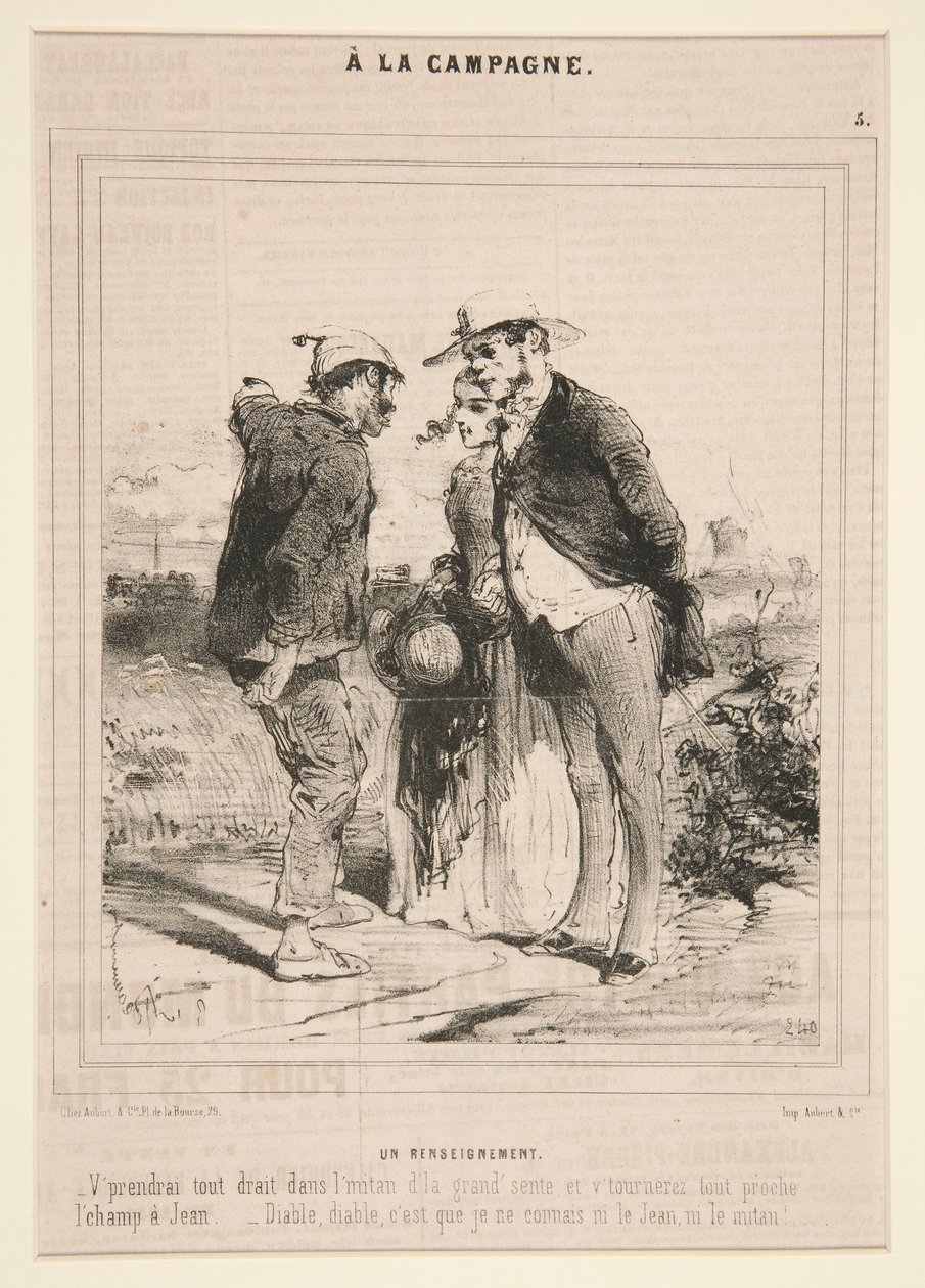 An Intelligence (Information), från serien A la Campagne av Charles Edouard de Beaumont