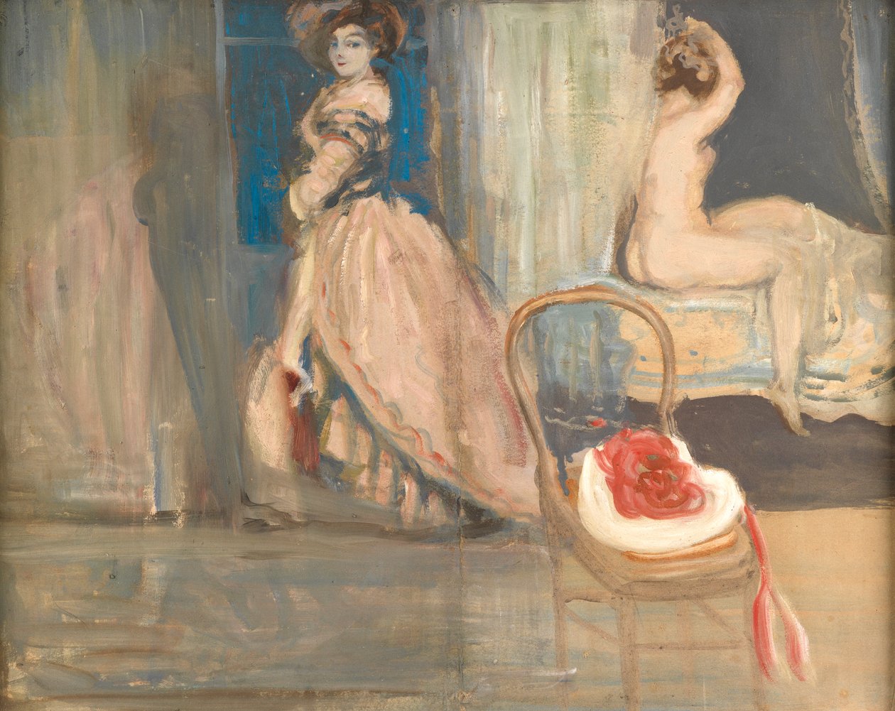 Den röda och vita hatten av Charles Edward Conder