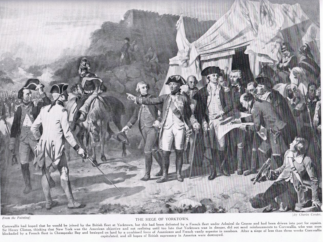 Belägringen av Yorktown, illustration från "Hutchinson
