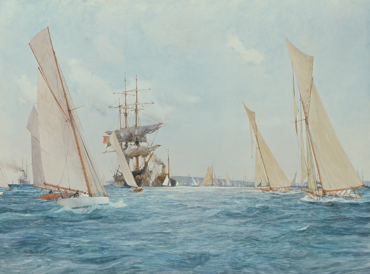 En Yacht Race av Charles Edward Dixon