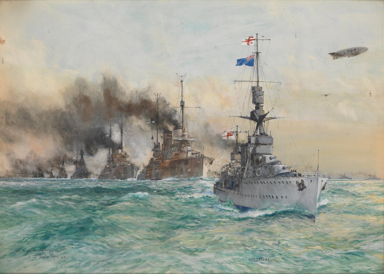 HMS "Cardiff" leder den tyska flottan till kapitulation av Charles Edward Dixon
