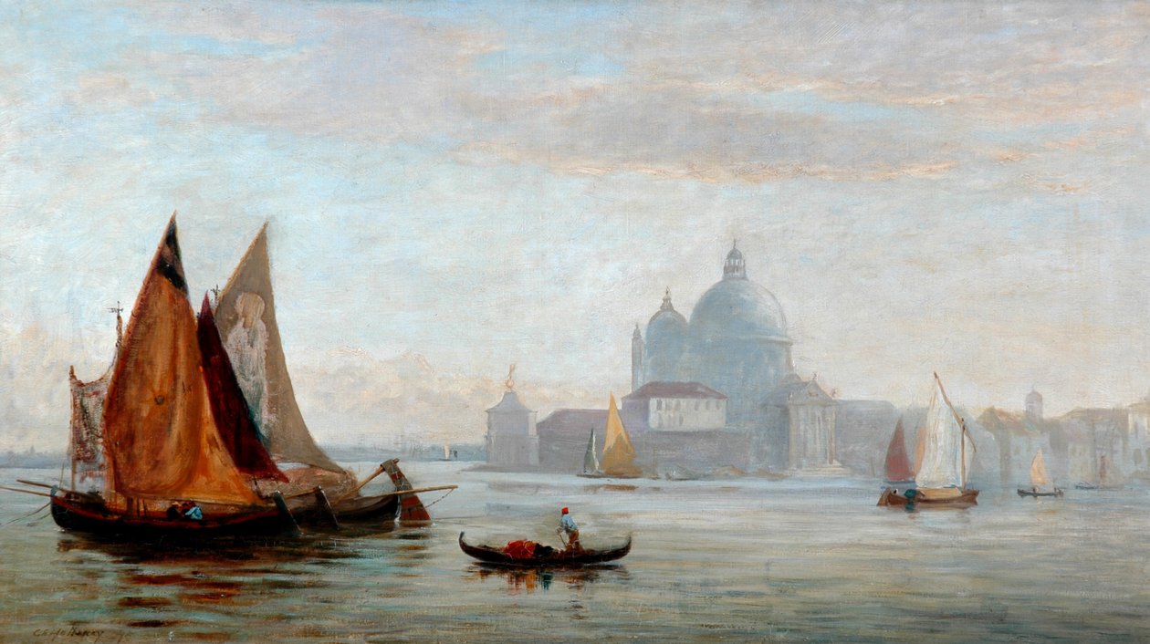 Kyrkan Santa Maria della Salute, Venedig, 1875 av Charles Edward Holloway