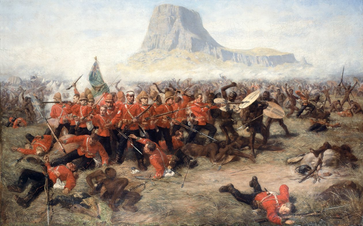 Slaget vid Isandlwana, 22 januari 1879, c.1885 av Charles Edwin Fripp