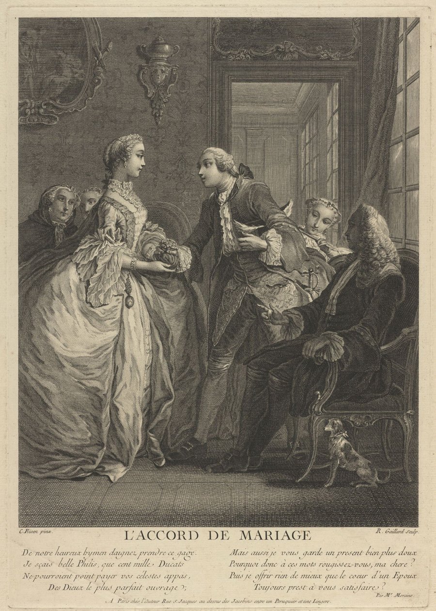 Äktenskapsförord, 1700-talet av Charles Eisen